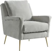 Cambridge Mid Century Modern Dove Gray Accent Chair