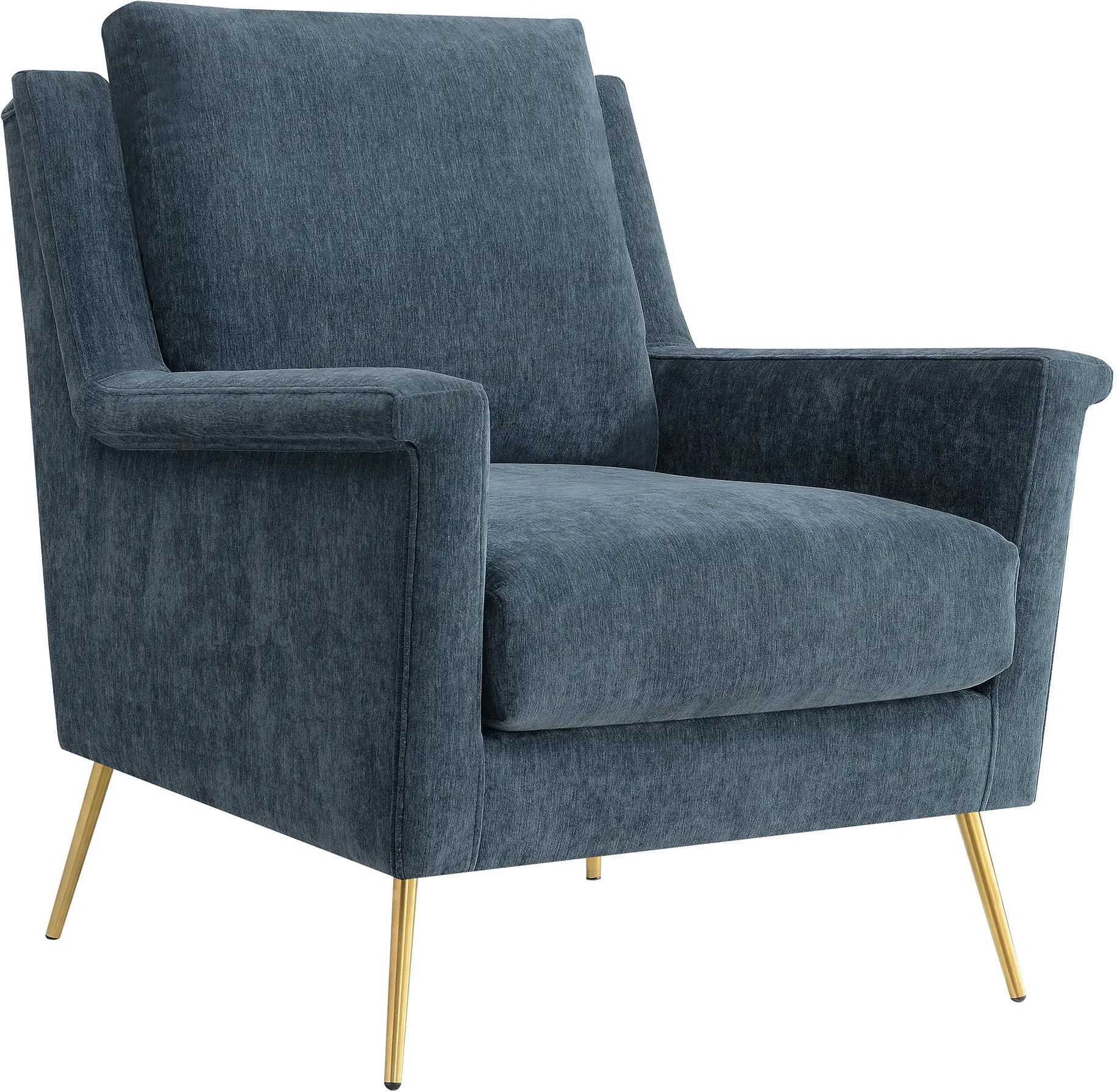 Cambridge Mid Century Modern Slate Blue Accent Chair-3