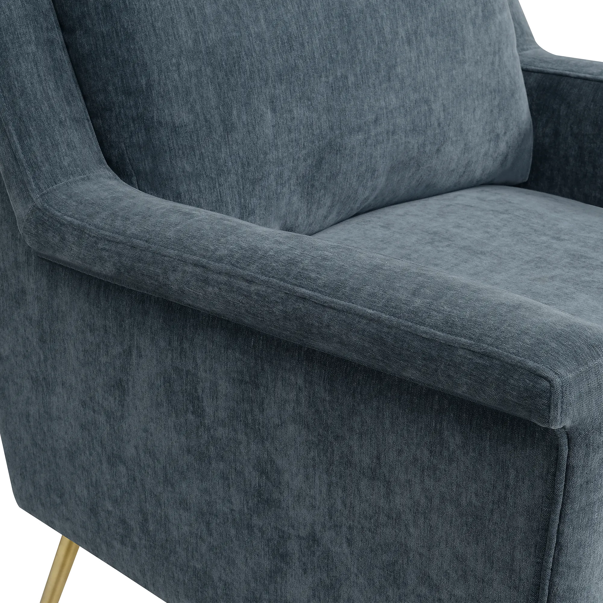 Cambridge Mid Century Modern Slate Blue Accent Chair-6