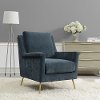 Mid Century Modern Slate Blue Accent Chair - Cambridge