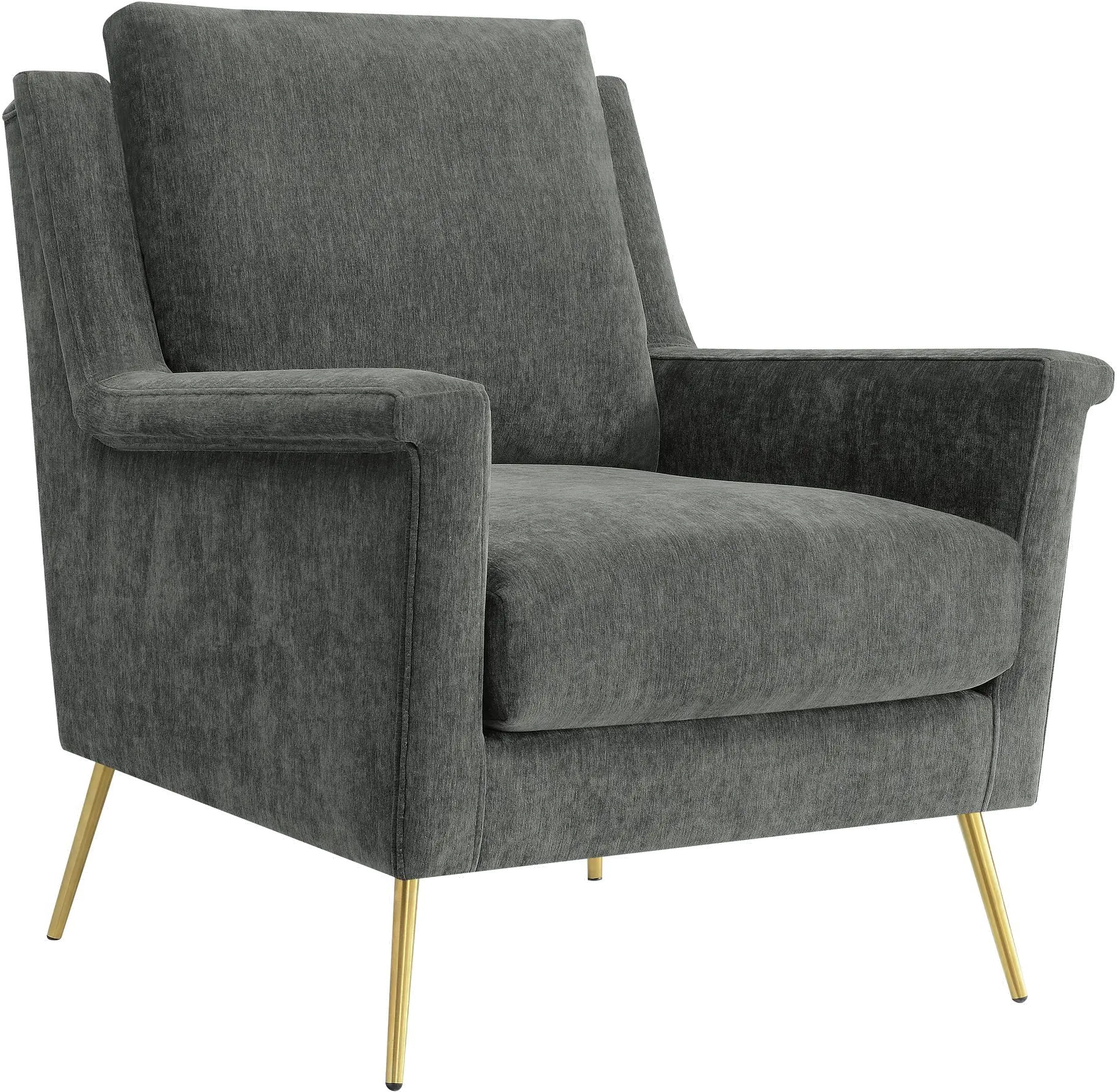 Cambridge Mid Century Modern Coal Gray Accent Chair-1