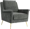 Cambridge Mid Century Modern Coal Gray Accent Chair