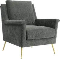 Cambridge Mid Century Modern Coal Gray Accent Chair