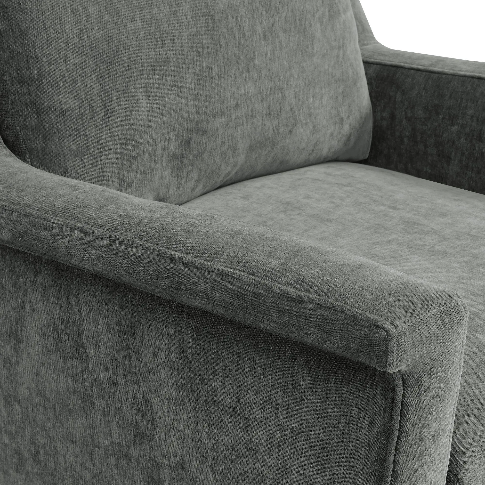 Cambridge Mid Century Modern Coal Gray Accent Chair-5
