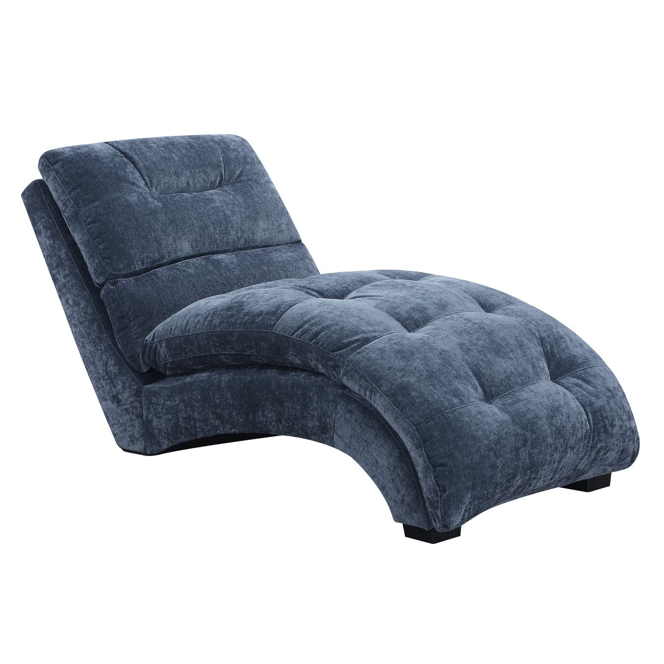 Contemporary Slate Blue Upholstered Chaise - Dominick-1