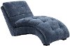 Contemporary Slate Blue Upholstered Chaise - Dominick