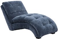 Contemporary Slate Blue Upholstered Chaise - Dominick
