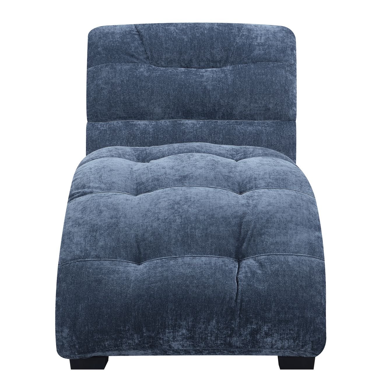 Contemporary Slate Blue Upholstered Chaise - Dominick-3