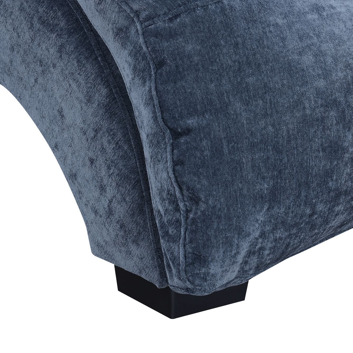 Contemporary Slate Blue Upholstered Chaise - Dominick-4