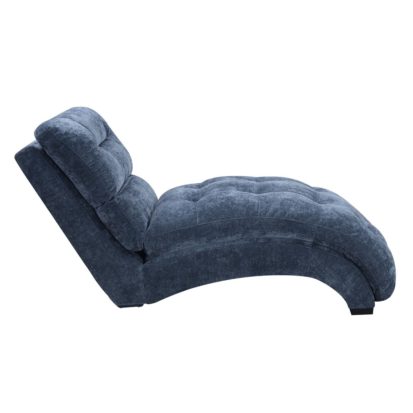 Contemporary Slate Blue Upholstered Chaise - Dominick-6