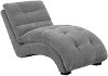 Contemporary Granite Gray Upholstered Chaise - Dominick
