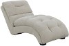 Contemporary Off White Upholstered Chaise - Dominick