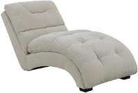Contemporary Off White Upholstered Chaise - Dominick-1