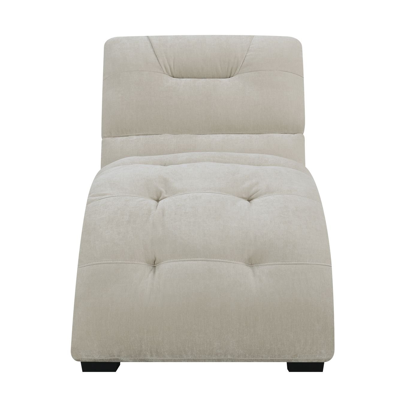 Contemporary Off White Upholstered Chaise - Dominick-3