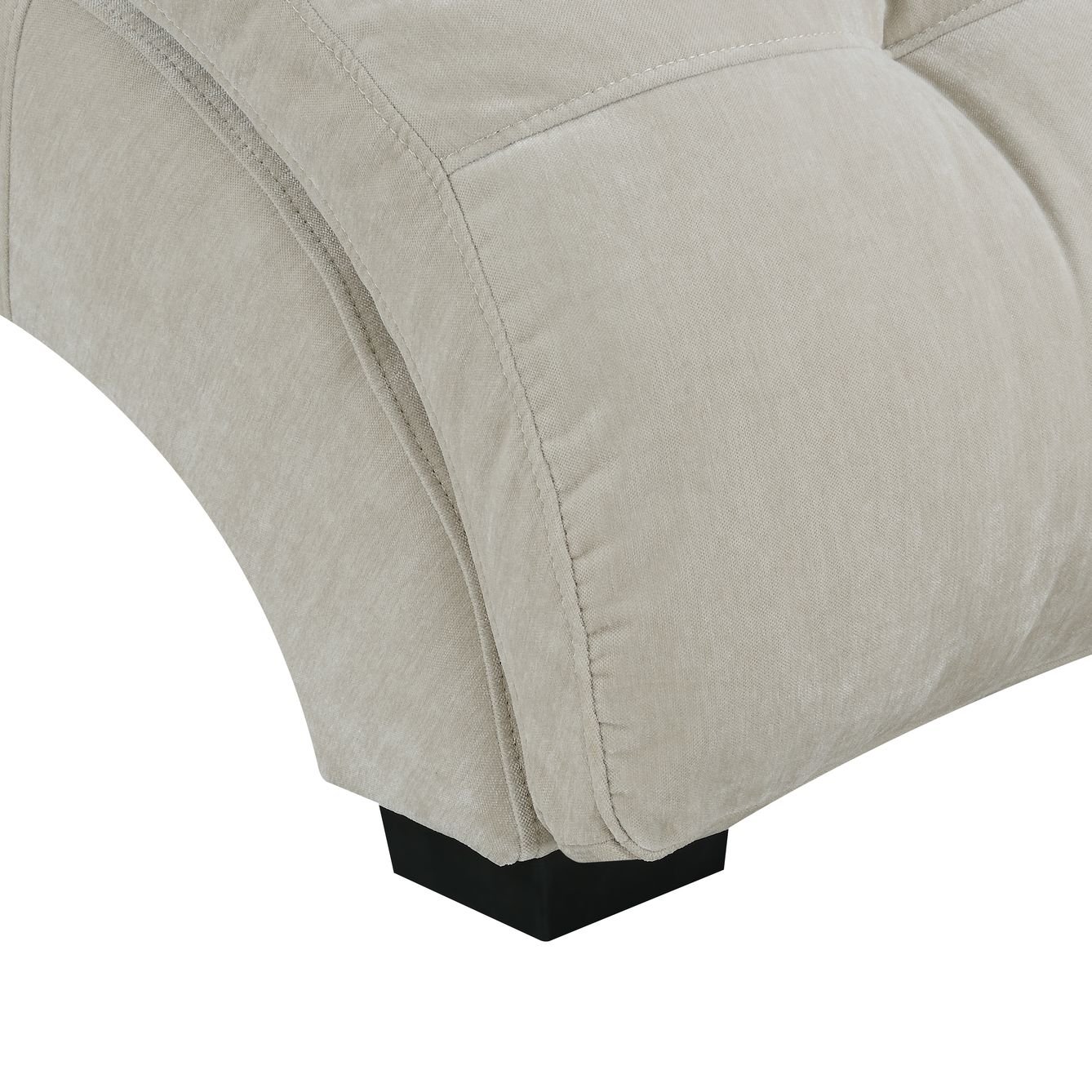 Contemporary Off White Upholstered Chaise - Dominick-4
