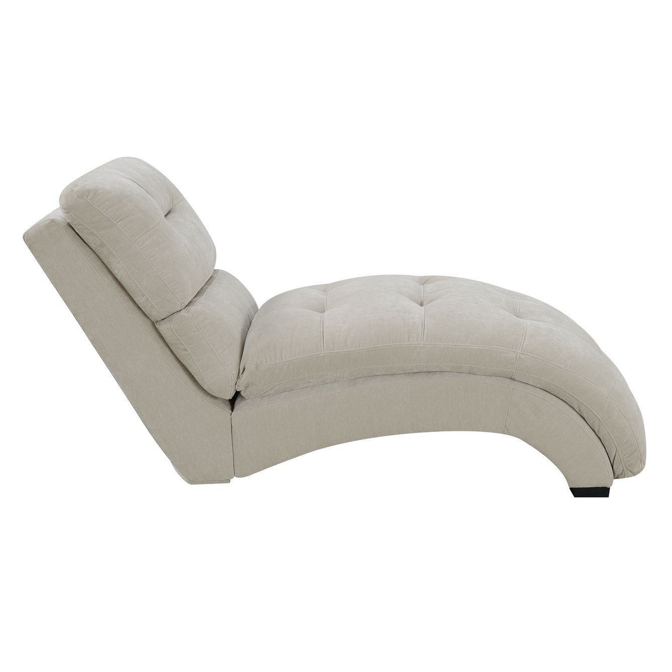 Contemporary Off White Upholstered Chaise - Dominick-7