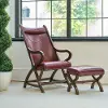 Hunter Cherry Red Accent Chair and Ottoman