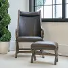 Hunter Brown Accent Chair and Ottoman