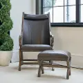 Hunter Brown Accent Chair and Ottoman
