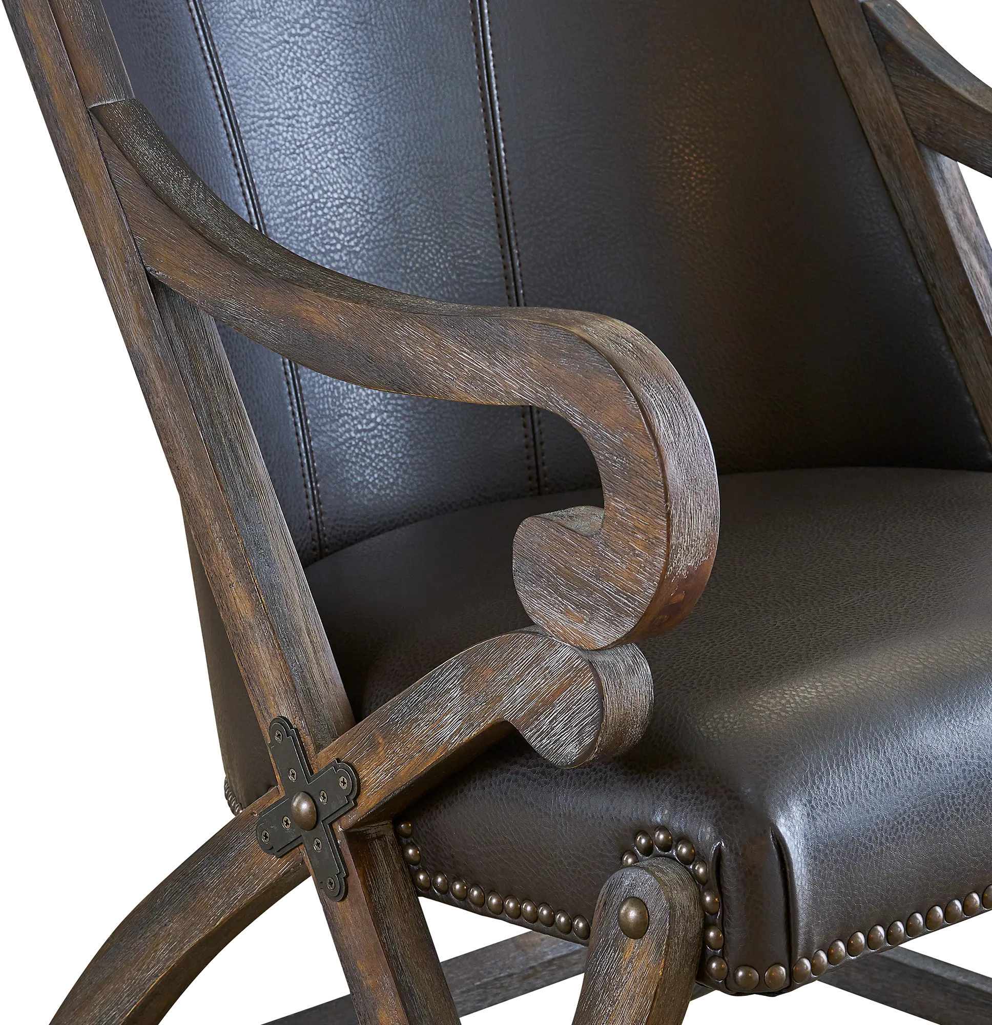 Hunter Brown Accent Chair and Ottoman-5