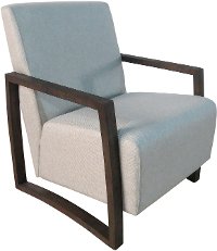 Contemporary Off White Linen Accent Chair - Furman-3
