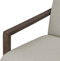 Contemporary Off White Linen Accent Chair - Furman-4