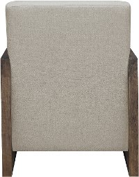 Contemporary Off White Linen Accent Chair - Furman-5