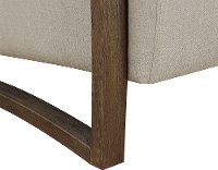Contemporary Off White Linen Accent Chair - Furman-6