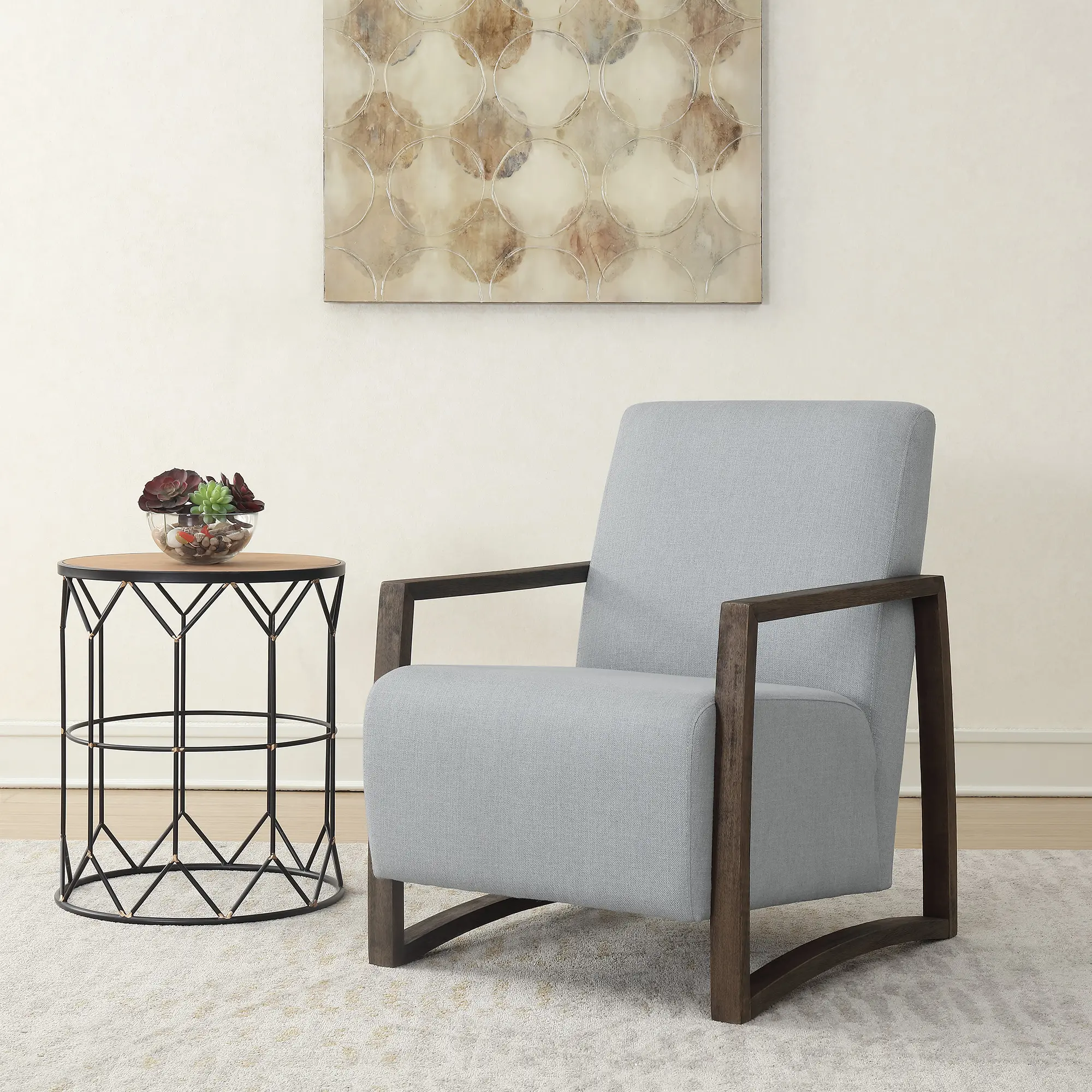 Furman Light Gray Accent Chair-2