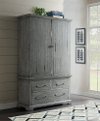 Coastal Country Dove Gray Armoire - Beach House
