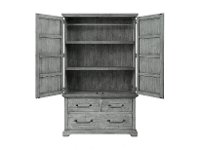 Coastal Country Dove Gray Armoire - Beach House-3