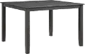 Contemporary Dark Gray Square Counter Height Dining Room Table - Carbon