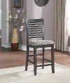 Contemporary Gray 24 Inch Upholstered Counter Height Stool - Carbon