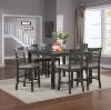Contemporary Gray 7 Piece Counter Height Dining Set - Carbon