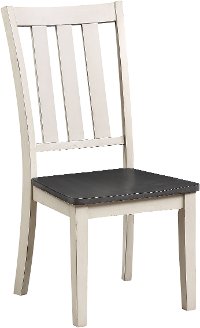 Farmhouse White and Gray Dining Room Chair - Remy