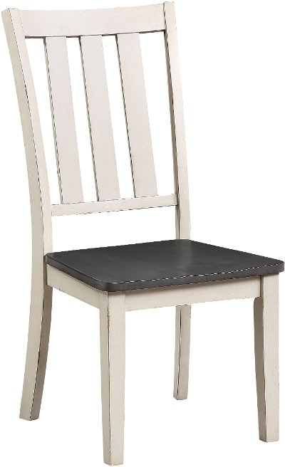 Farmhouse White and Gray Dining Room Chair - Remy
