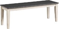 Farmhouse White and Gray Dining Room Bench - Remy