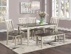 Farmhouse White and Gray 6 Piece Dining Room Set - Remy