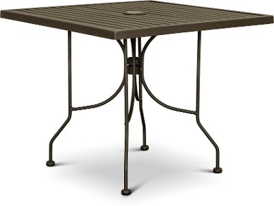 Chocolate Brown 36 Inch Square Patio Table - Avalon