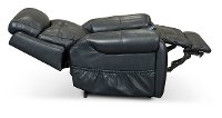 Navy Blue Leather Power Lift Recliner with Heat-4