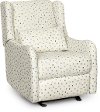 Cream, Green and Blue Polka Dot Power Glider Recliner - Dots