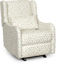 Cream, Green and Blue Polka Dot Power Glider Recliner - Dots-1