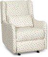 Cream and Multicolor Polka Dot Power Glider Recliner - Dots