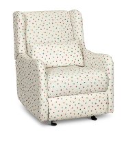 Cream and Multicolor Polka Dot Power Glider Recliner - Dots