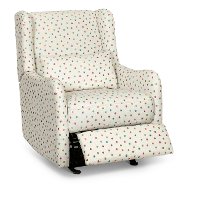 Cream and Multicolor Polka Dot Power Glider Recliner - Dots-2