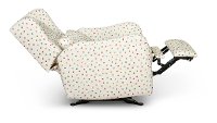 Cream and Multicolor Polka Dot Power Glider Recliner - Dots-3