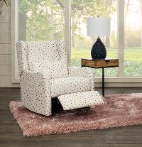 Cream and Multicolor Polka Dot Power Glider Recliner - Dots-5