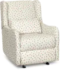 Dots Cream Polka Dot Power Glider Recliner
