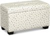 Cream, Green and Blue Polka Dot Storage Ottoman - Dots