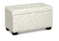 Cream, Green and Blue Polka Dot Storage Ottoman - Dots